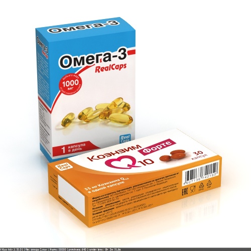 Набор ОМЕГА-3 REALCAPS N30 КАПС ПО 1400МГ + КОЭНЗИМ Q10 ФОРТЕ N30 КАПС ...