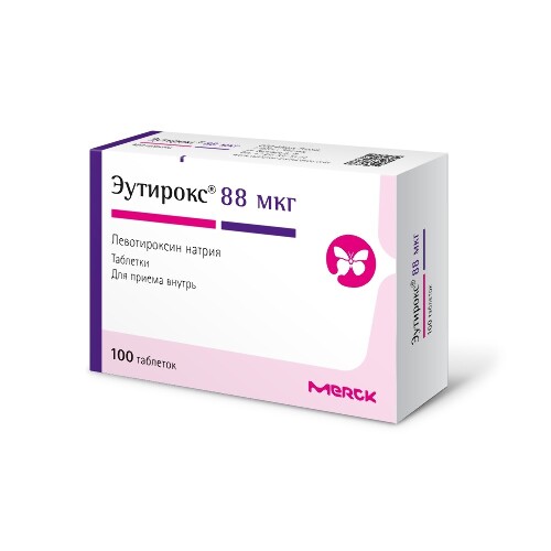 Купить Эутирокс 88 мкг 100 шт. таблетки цена