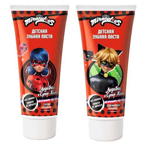 Купить Miraculous зубная паста детская Леди Баг 60 гр цена