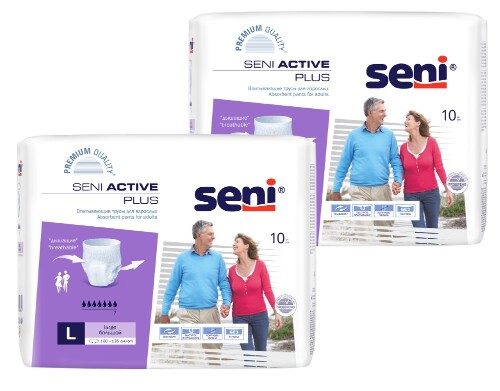 Набор Seni active plus трусы д/взр large №10 из 2 уп со скидкой