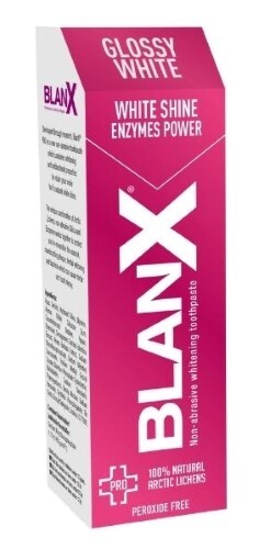 Купить BLANX PRO ЗУБНАЯ ПАСТА ГЛЯНЦЕВЫЙ ЭФФЕКТ 75МЛ цена