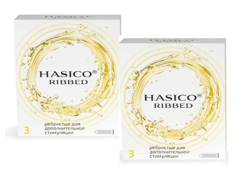 Набор из 2х средств HASICO: 1+ 1 ПРЕЗЕРВАТИВЫ HASICO РЕБРИСТЫЕ N3