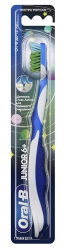Купить ORAL-B ЗУБНАЯ ЩЕТКА JUNIOR ДЛЯ ДЕТЕЙ ОТ 6 ДО 12 ЛЕТ/ЭКСТРА МЯГКАЯ цена