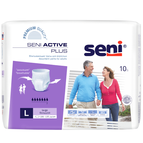 Набор Seni active plus трусы д/взр large №10 из 2 уп со скидкой