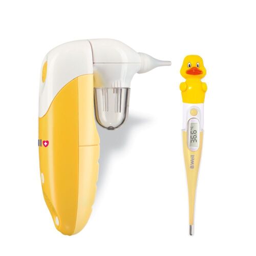 Набор Аспиратор назальный чистый нос wc-150 детский + Термометр wt-06 электронный детский утенок