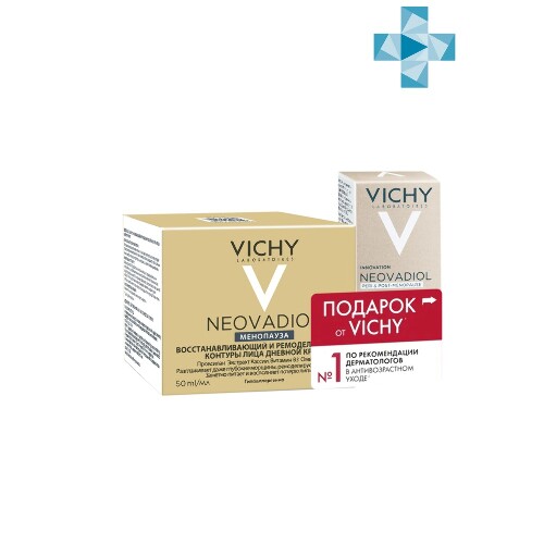 Купить Vichy neovadiol набор/крем восстанавливающий ремоделирующий дневной 50 мл+сыворотка 5 действий бифазная менопаузальная 5 мл/ цена