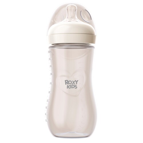 Roxy-kids бутылочка для кормления с широким горлом силиконовая соска размер l 6+ 330 мл