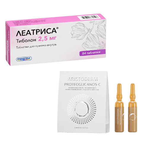 Набор ЛЕАТРИСА 0,0025 N84 ТАБЛ + Aristoderm® Proteoglicanos-C 2мл №2