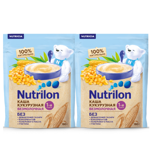 Набор каша безмолочная для детей 2 уп Нутрилон кукурузная 180г со скидкой
