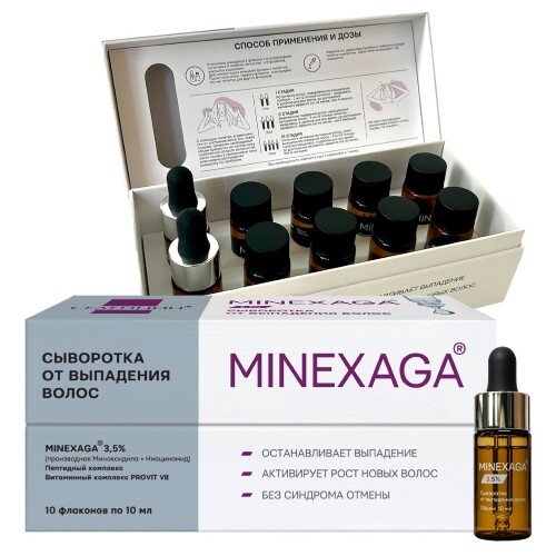 Набор из 2х уп. СЕЛЕНЦИН MINEXAGA сыворотка от выпадения волос