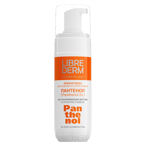 Librederm нежная пенка для умывания panthenol 160 мл