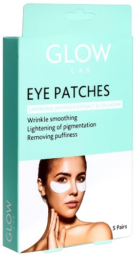 Glow lab патчи гидрогелевые для кожи вокруг глаз с эктарактом японской ламинарии и коллагеном 5 пар