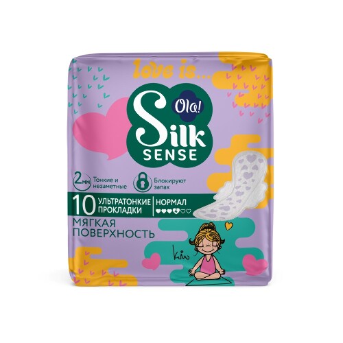Ola silk sense teens прокладки ультратонкие для нормальных выделений мягкая поверхность 10 шт.