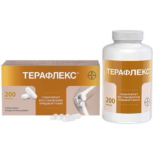Терафлекс 500 мг + 400 мг 200 шт. капсулы