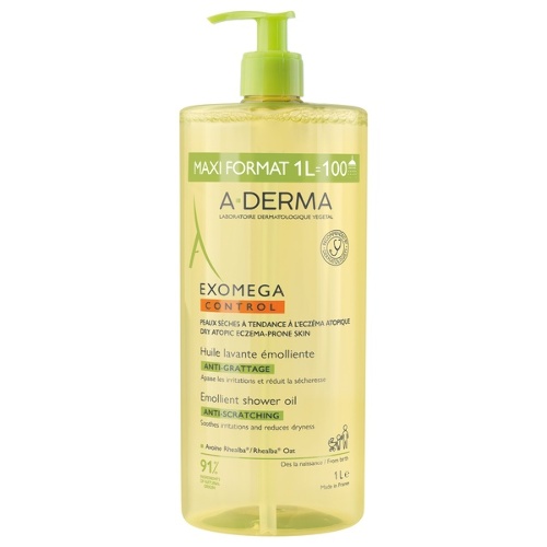 A-derma exomega control масло для душа смягчающее 1000 мл