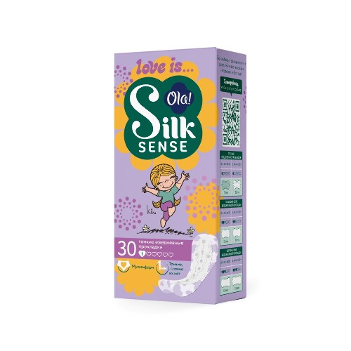 Ola silk sense light teens прокладки ежедневные тонкие стринг-мультиформ 30 шт.