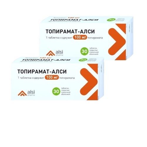 Купить Топирамат-алси 100 мг 30 шт. таблетки, покрытые пленочной оболочкой цена