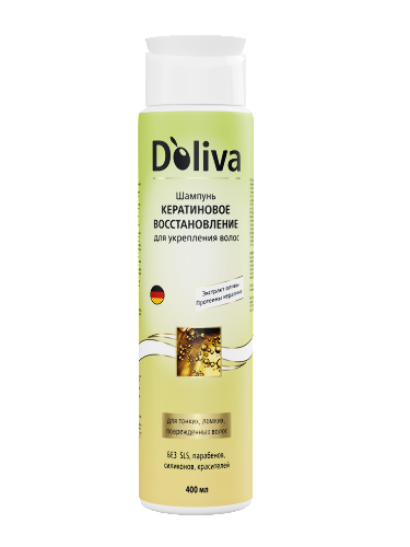 Купить Doliva шампунь для укрепления волос кератиновое восстановление 400 мл цена