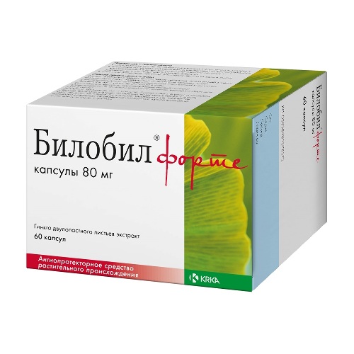Билобил форте 80 мг 60 шт. капсулы