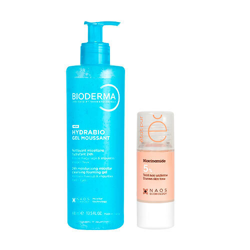 Набор BIODERMA HYDRABIO ГЕЛЬ УВЛАЖНЯЮЩИЙ ОЧИЩАЮЩИЙ 400МЛ + ETAT PUR СЫВОРОТКА С НИАЦИНАМИДОМ 5% 15МЛ
