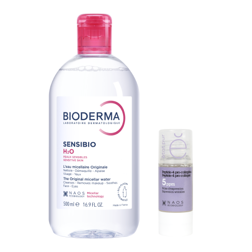 Набор Bioderma Sensibio H2O Мицеллярная вода 500мл + Etat Pur Сыворотка ПЕПТИД-4 ПРО-КОЛЛАГЕН 15мл