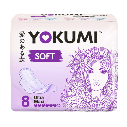 Купить Yokumi прокладки женские гигиенические soft ultra maxi 8 шт. цена