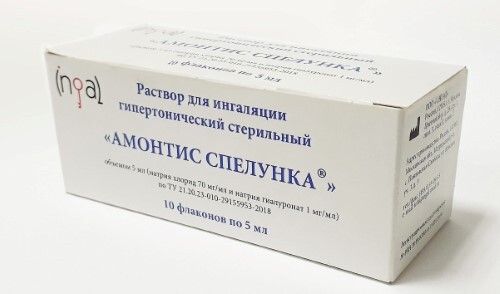 Амонтис спелунка раствор для ингаляций гипертонический стерильный 5 мл 10 шт.