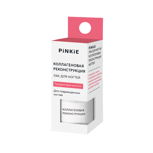 Купить Pinkie лак для ногтей коллагеновая реконструкция 6 мл цена