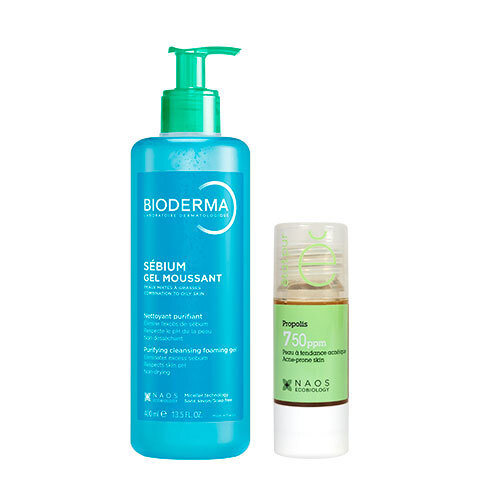 Набор BIODERMA SEBIUM ОЧИЩАЮЩИЙ ГЕЛЬ С ПОМПОЙ 400МЛ + ETAT PUR СЫВОРОТКА С ПРОПОЛИСОМ 15МЛ
