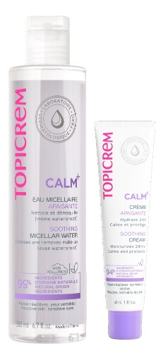 Набор Топикрем Calm+ крем успокаивающий 40мл + мицеллярная вода успокаивающая 200мл со скидкой