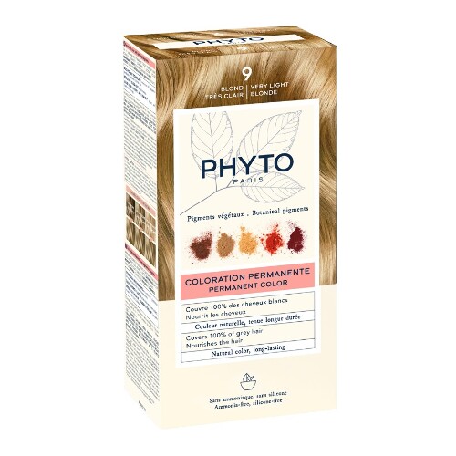 Phyto крем-краска для волос в наборе тон 9/очень светлый блонд/