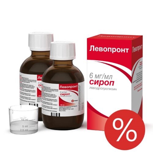 Купить Левопронт 6 мг/мл флакон 120 мл сироп цена