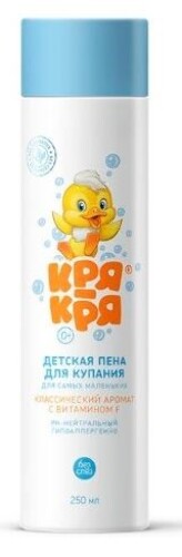 Купить Кря-кря детская пена для купания для самых маленьких классический аромат 250 мл 0+ цена