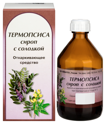 Купить Термопсиса сироп с солодкой 100 г флакон цена