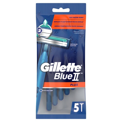 Gillette blue 2 plus бритвы безопасные одноразовые 5 шт.