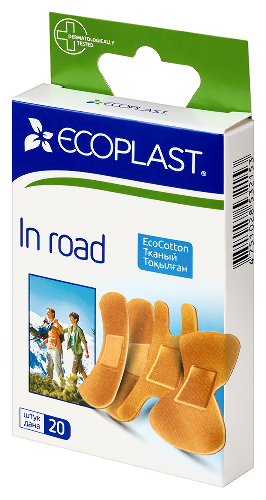 ECOPLAST НАБОР ПЛАСТЫРЕЙ МЕД ТКАН IN ROAD N20