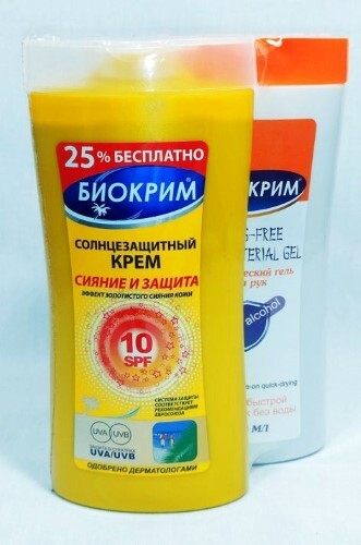 Купить Биокрим крем солнцезащитное сияние и защита spf10 200 мл/промо цена