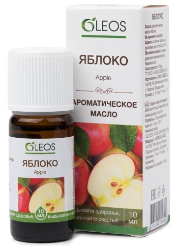 Купить Oleos масло ароматическое яблоко 10 мл цена