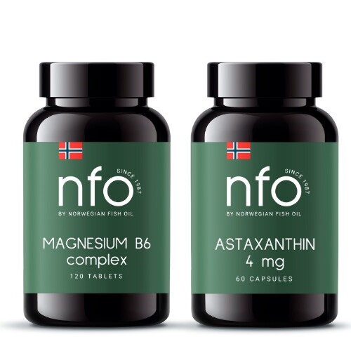 Набор NFO Комплекс магния + витамин В6 №123+АСТАКСАНТИН 60 капс.