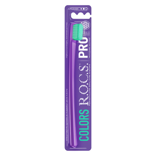 Rocs зубная щетка pro colors/средняя/