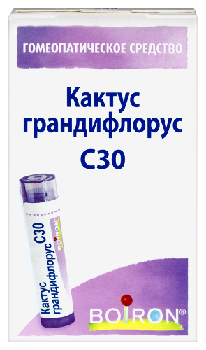 Купить Кактус грандифлорус С30 гомеопатический монокомпонентный препарат растительного происхождения 4 гр гранулы гомеопатические цена