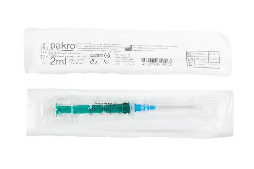 Шприц 2 мл 3-х компонентный c иглой 0,6x32 10 шт./ pakromedical/