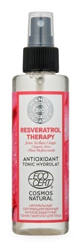 Bio тоник-гидролат для лица натуральный сертифицированный антиоксидантный resveratrol therapy 150 мл
