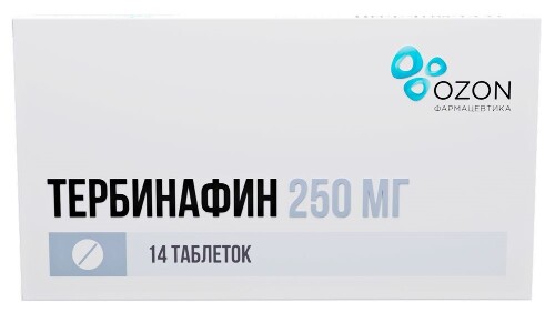 Тербинафин 250 мг 14 шт. таблетки