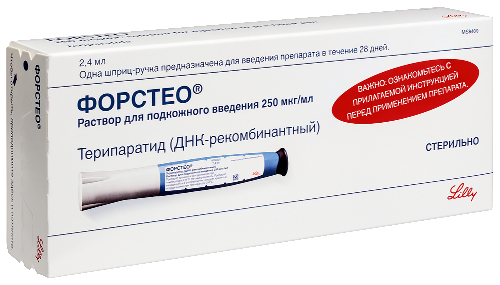 Форстео 250 мкг/мл раствор для подкожного введения 2,4 мл картридж