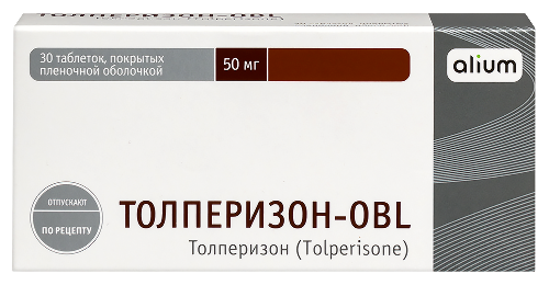 Толперизон-obl 50 мг 30 шт. таблетки, покрытые пленочной оболочкой