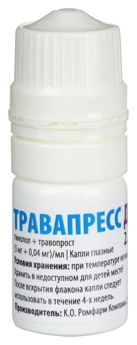Травапресс дуо (5 мг + 0,04 мг)/мл флакон капли глазные 2,5 мл