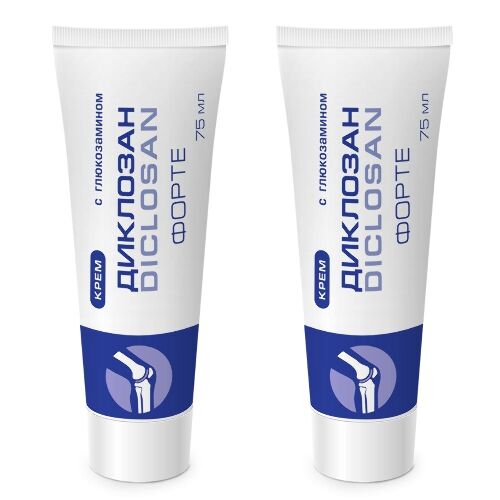 Набор из 2-х уп ДИКЛОЗАН ФОРТЕ КРЕМ С ГЛЮКОЗАМИНОМ 75,0