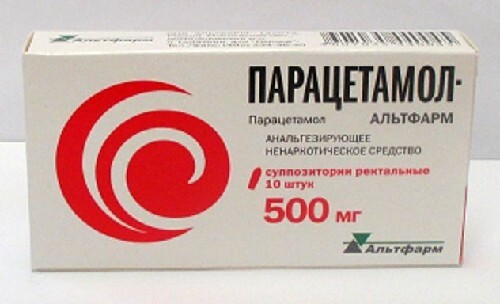 Парацетамол-альтфарм 500 мг 10 шт. суппозитории ректальные