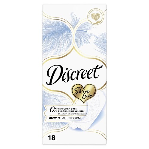 DISCREET SKIN LOVE MULTIFORM ЕЖЕДНЕВНЫЕ ГИГИЕНИЧЕСКИЕ ПРОКЛАДКИ